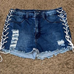 Denim shorts
